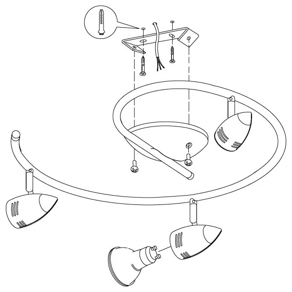 Eglo 92643 - Faretto LED MAGNUM 3xGU10-LED/3W/230V