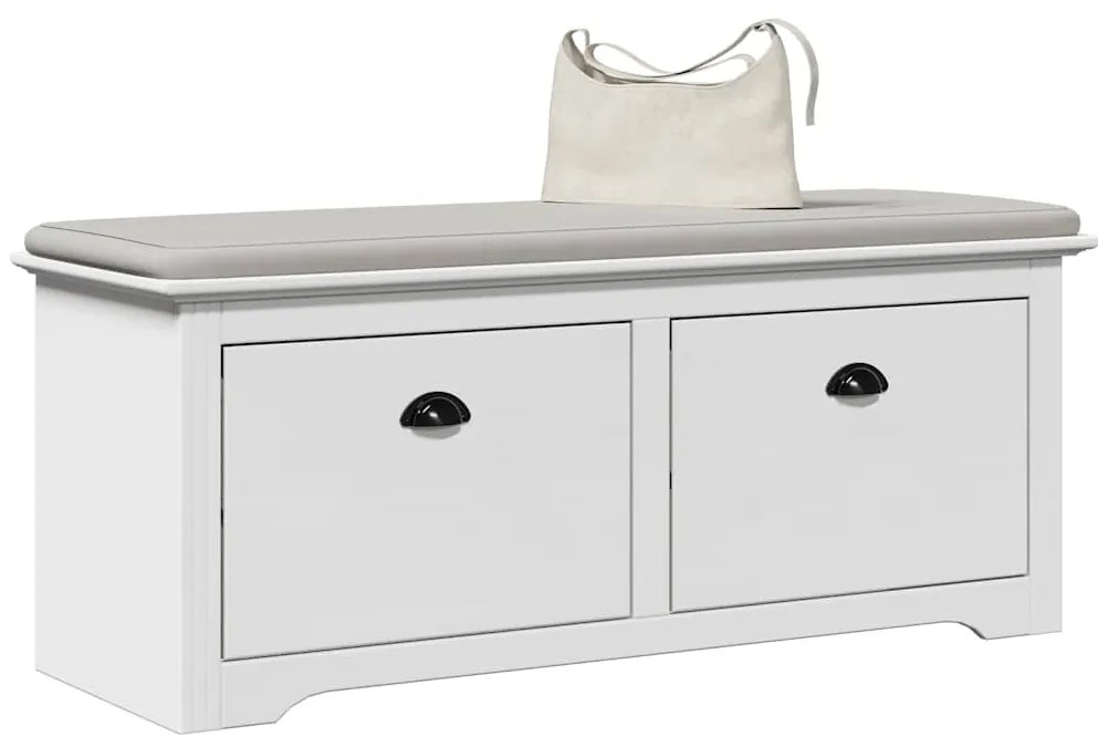 Panca Da Ingresso Bodo Bianca 114x40x45 Cm /