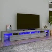 Mobile Porta TV con Luci LED Grigio Sonoma 260x36,5x40 cmcod mxl 124159