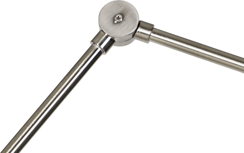 Lampada da terra in acciaio con paralume grigio chiaro 50 cm - Editor