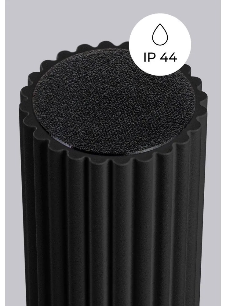 Plafoniera nera con paralume in vetro ø 12 cm Orbital – Sollux