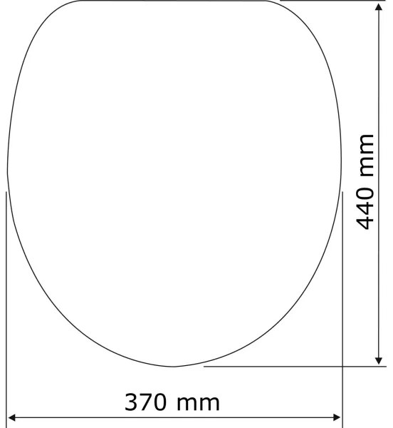 WENKO 23443100 - Sedile WC KOS 44 x 37 cm, nero