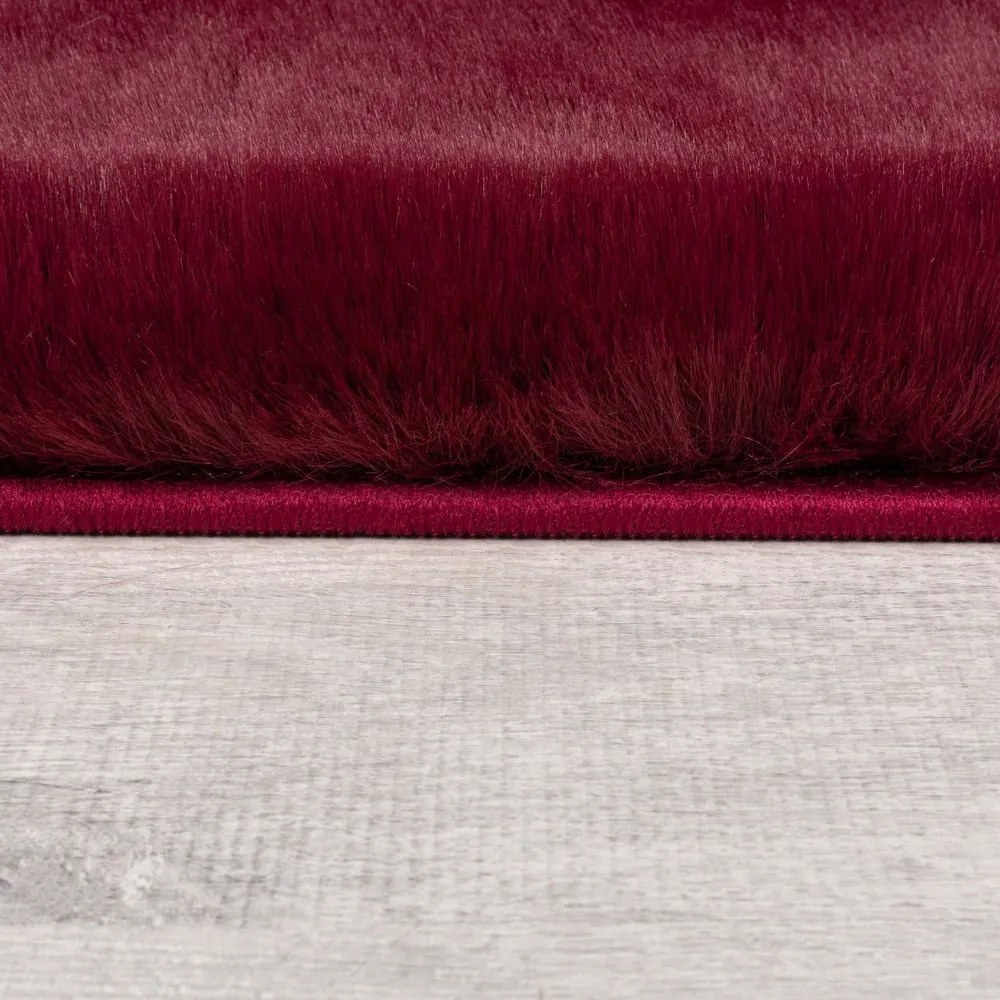 Tappeto in pelliccia sintetica bordeaux 160x230 cm Ivy Luxury Fur - Flair Rugs