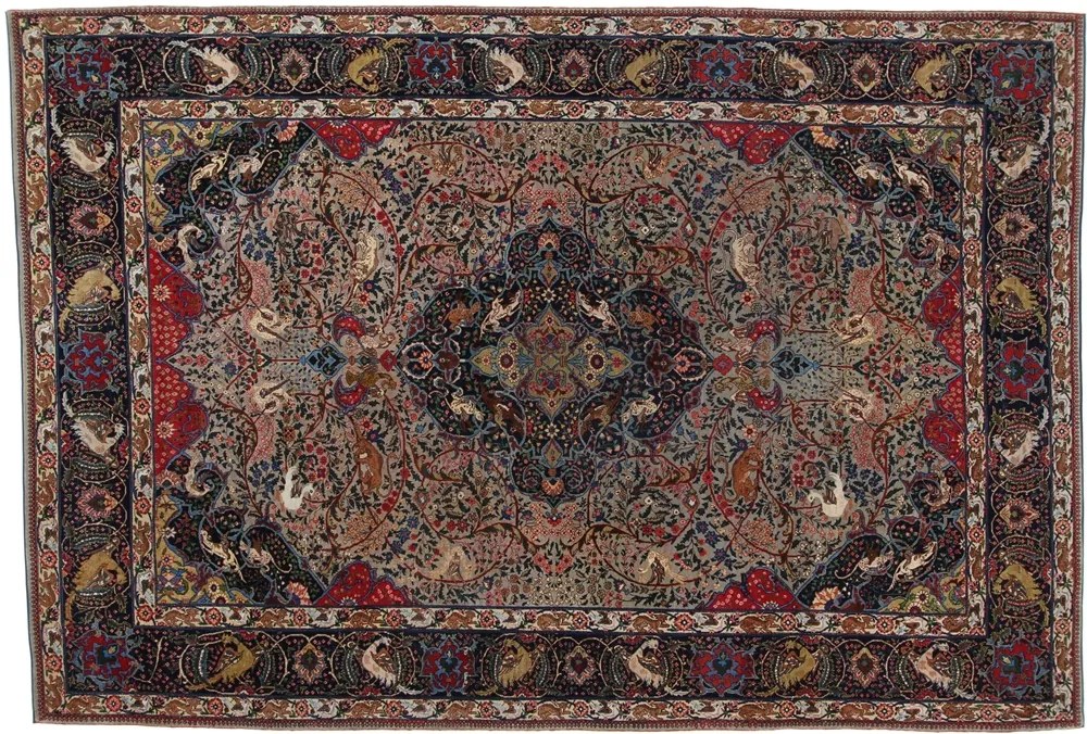 Tabriz Tappeto persiano 230x330 Blu (Iran) Annodato A Mano