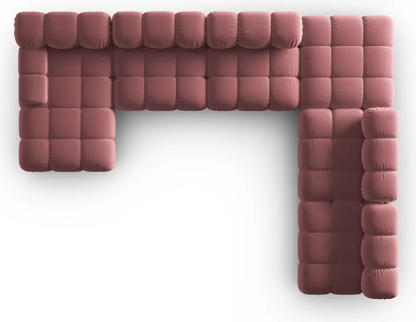 Divano in velluto rosa 379 cm Bellis - Micadoni Home
