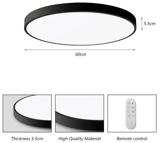 Immax NEO 07250L-Luce LED dimmerabile SEMPLICI 60W/230V Wi-Fi Tuya nero +RC