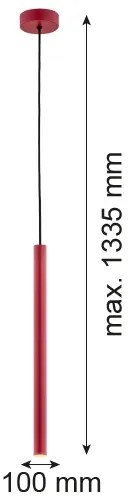 Argon 8331 - Lampadario LED a sospensione con filo RIO LED/4,2W/230V 3000K rosso