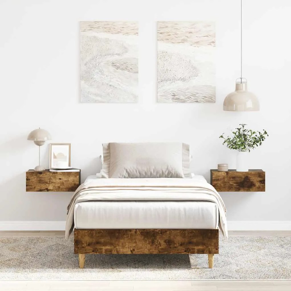 Giroletto Senza Materasso Rovere Fumo 75x190 Cm İn Truciolato /
