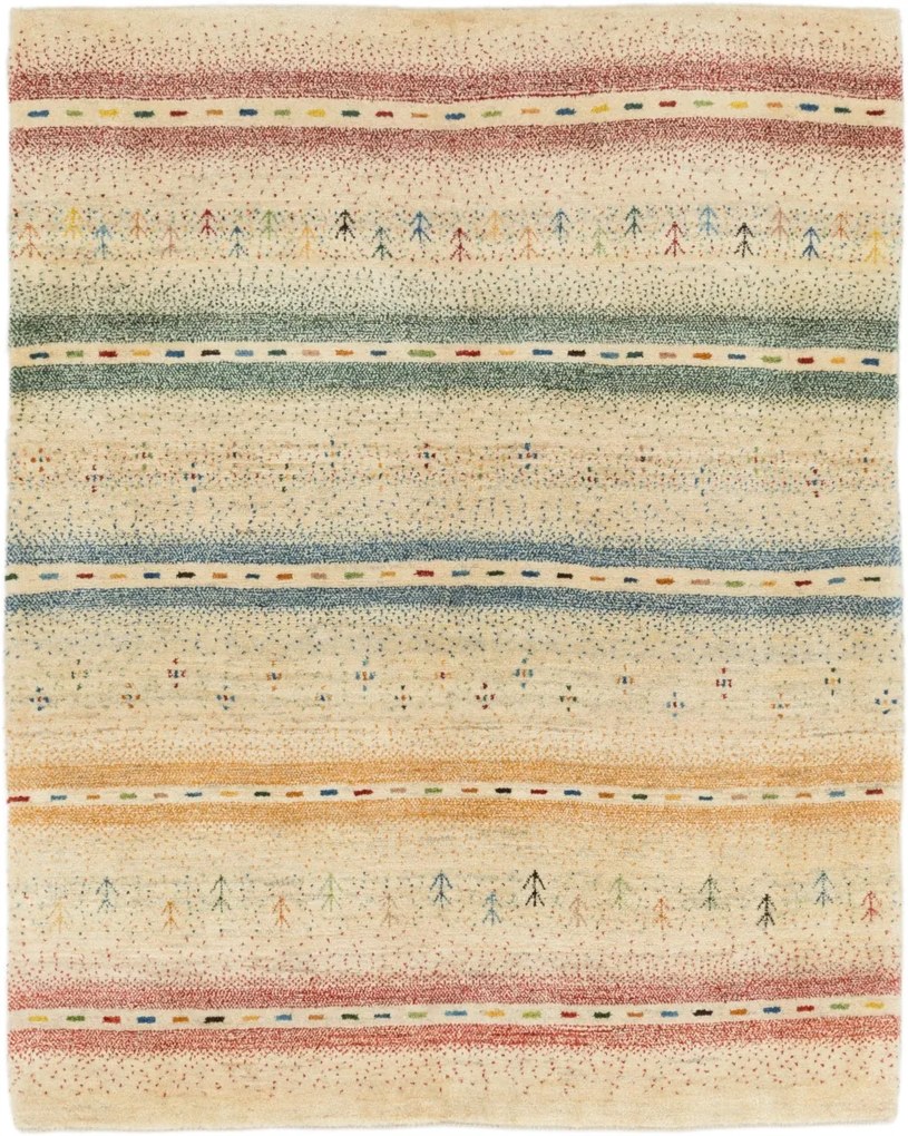 Gabbeh Tappeto 160 x 200 (Iran) Annodato A Mano