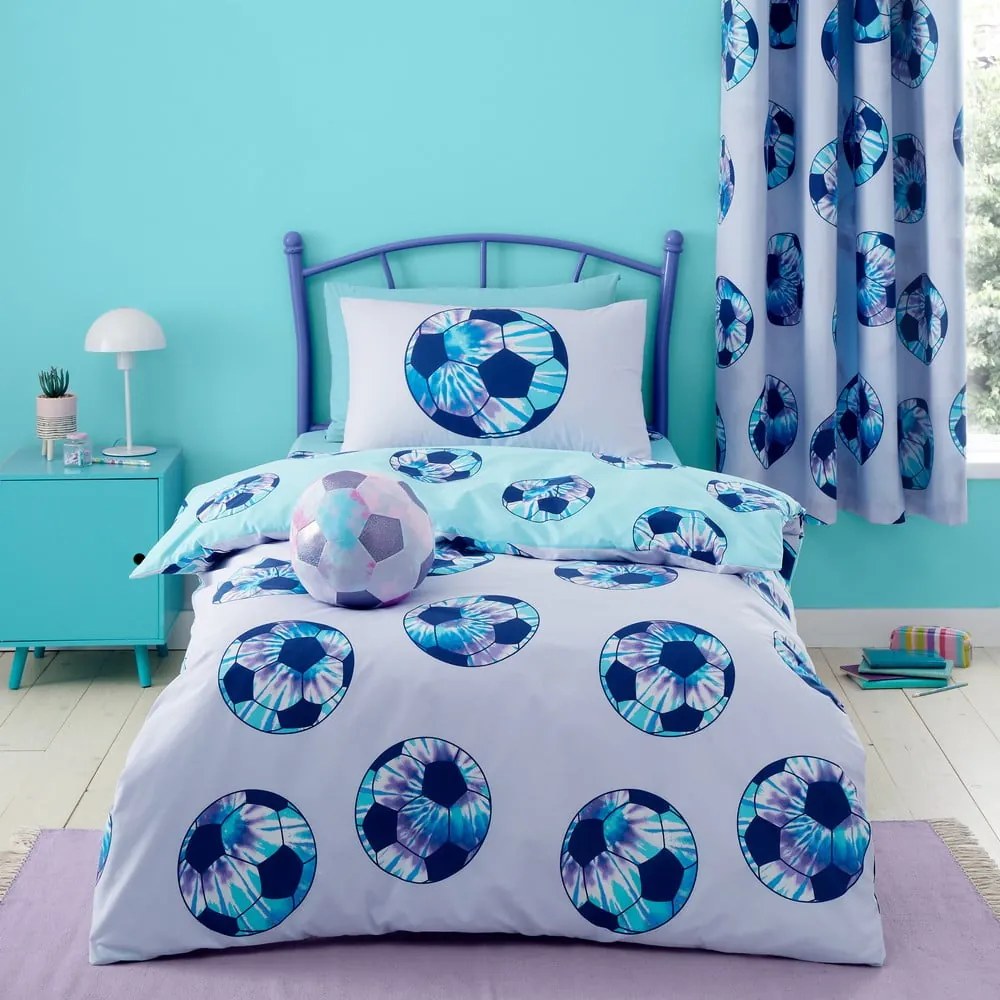 Biancheria da letto singola per bambini 135x200 cm Tie Dye Football - Catherine Lansfield