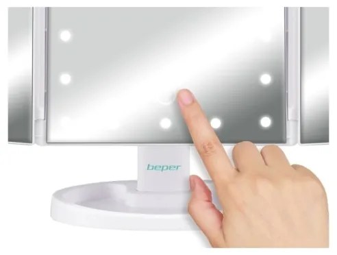 Beper - Specchio da trucco con retroilluminazione a LED 4xAAA/5V