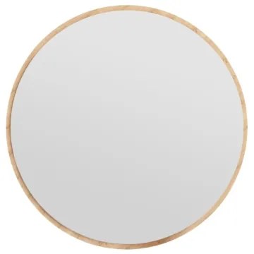 Specchio da parete OZZE diametro 60 cm marrone
