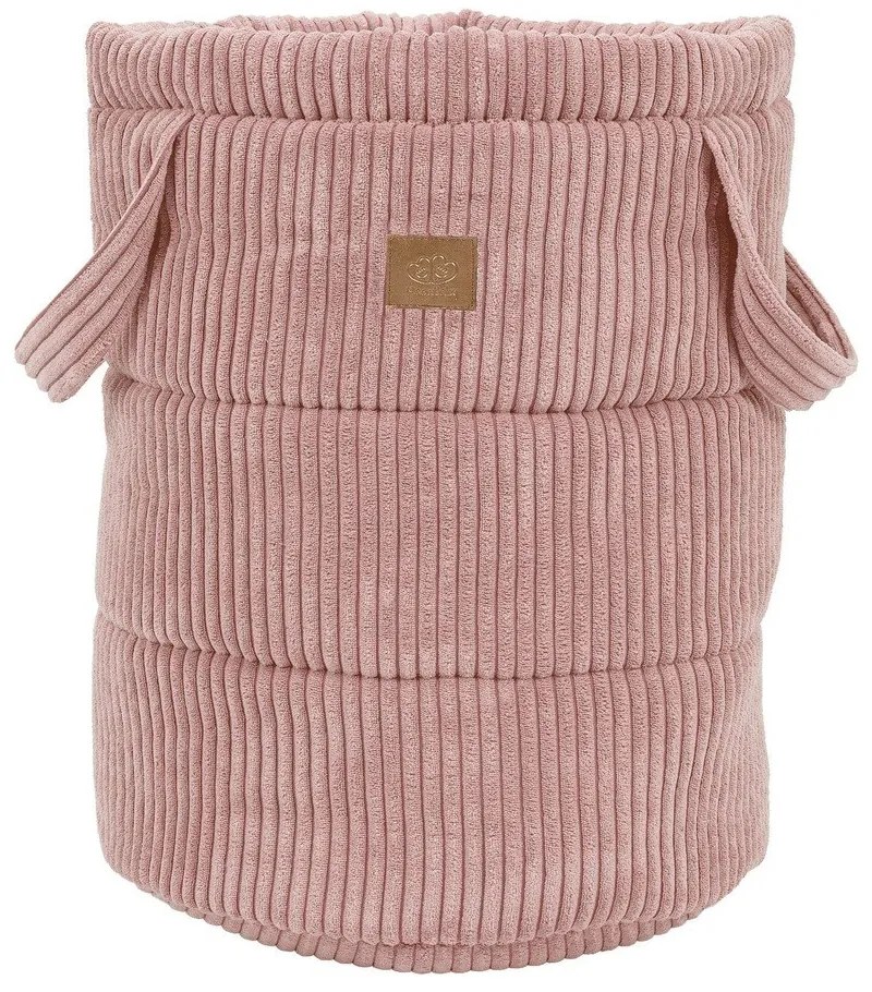 Cesta per giochi da bambino rosa in tessuto ø 39x50 cm – Meowbaby