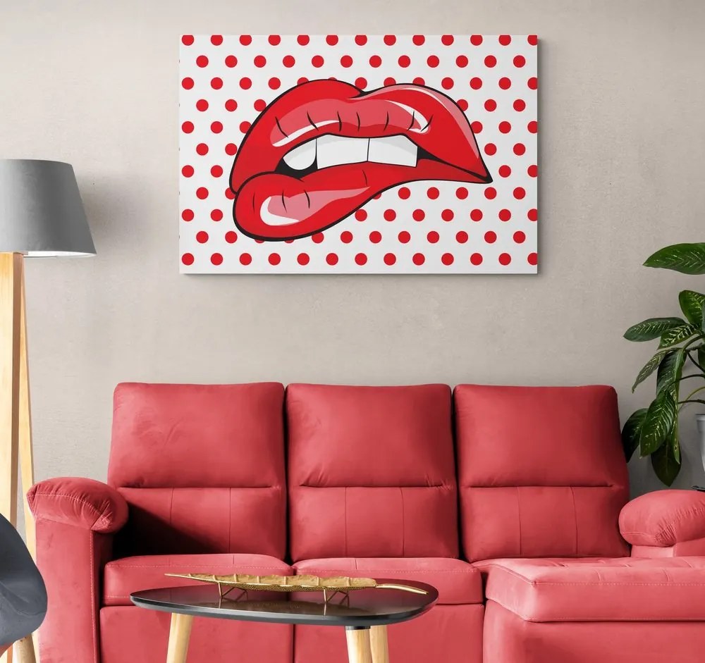 Stampa su tela – Labbra pop art