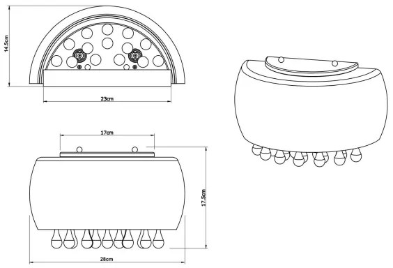 Globo 15809W - Applique KALLA 1xG9/28W/230V