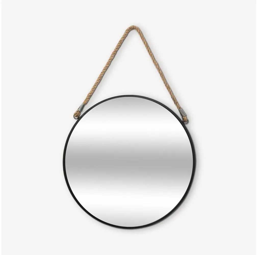 Atmosphera - Specchio da parete EDEN diametro 38 cm nero