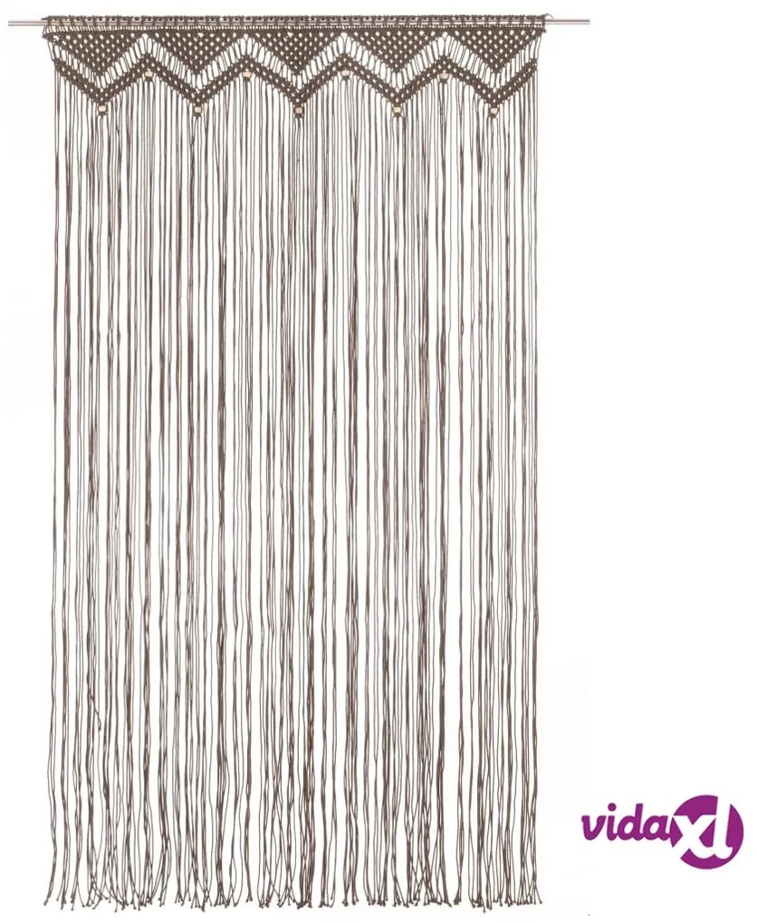 vidaXL Tenda Macramè Grigio Talpa 140x240 cm in Cotone