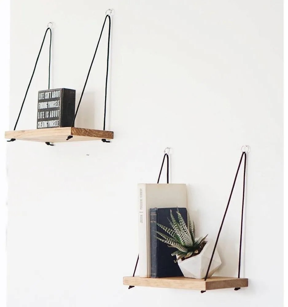 SET 2x Mensola da parete in abete