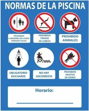 Insegna Normaluz Piscina PVC 50 x 40 cm