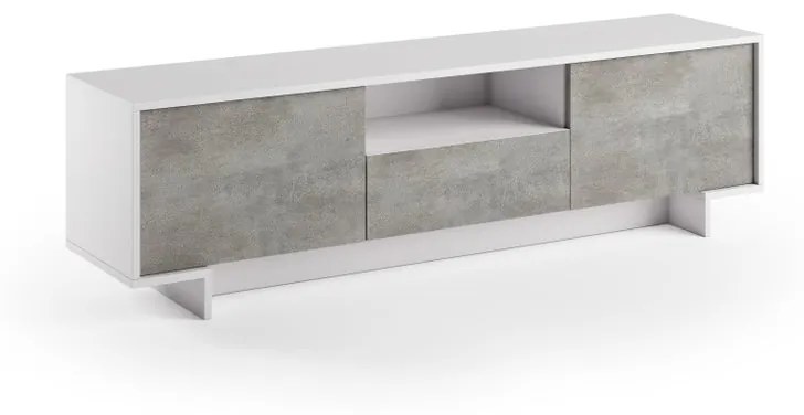 Mobile per TV frame L 170 x H 48 x P 42 cm bianco e grigio