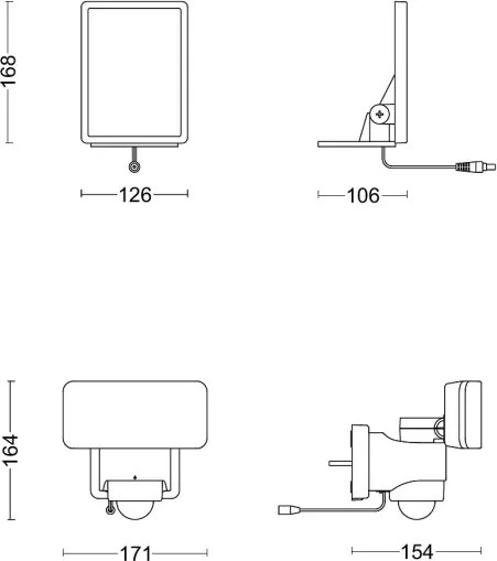 Philips - Applique a LED solare con sensore TYLUS LED/6W/3,7V 5000K IP44