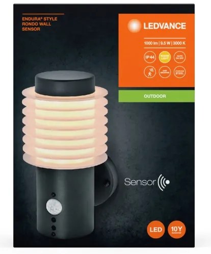 Ledvance - LED Applique da esterno con sensore RONDO LED/9,5W/230V IP44