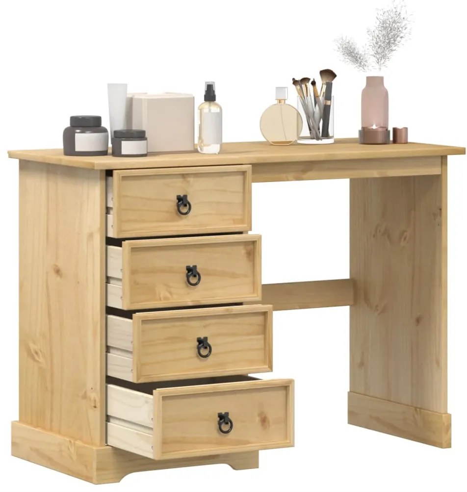 Toeletta Corona 104x47x75 Cm İn Legno Massello Di Pino /