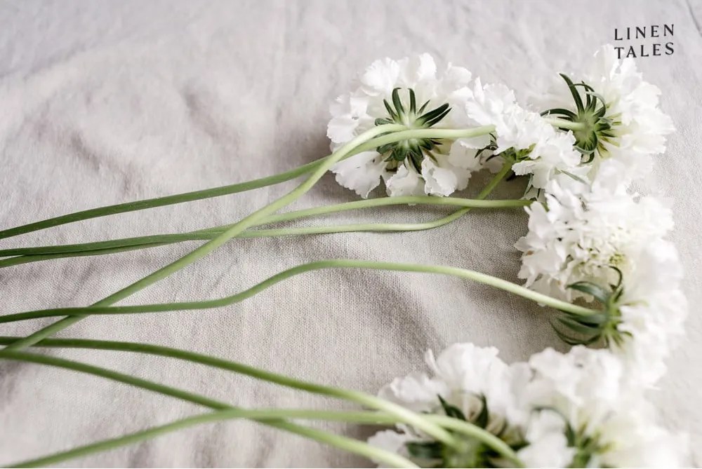 Grembiule Chef in lino beige, lunghezza 100 cm Natural - Linen Tales