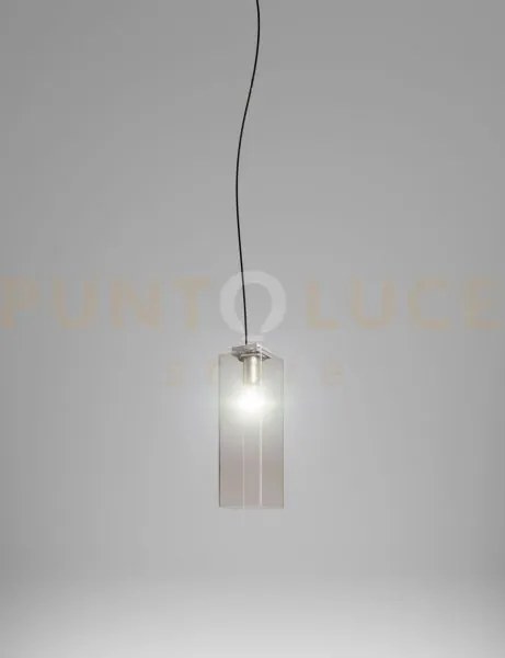 Tubes sospensione 40 fume' trasparente nickel opaco 1 luce attacco e27