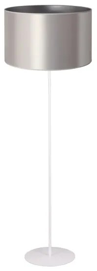 Duolla - Lampada con piedistallo CANNES 1xE27/15W/230V diametro 45 cm argento/bianco