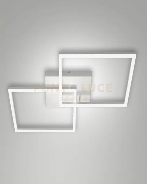 Bard plafoniera bianca nw l.65x65cm a led 4000k - 52w - 5400 lm di...