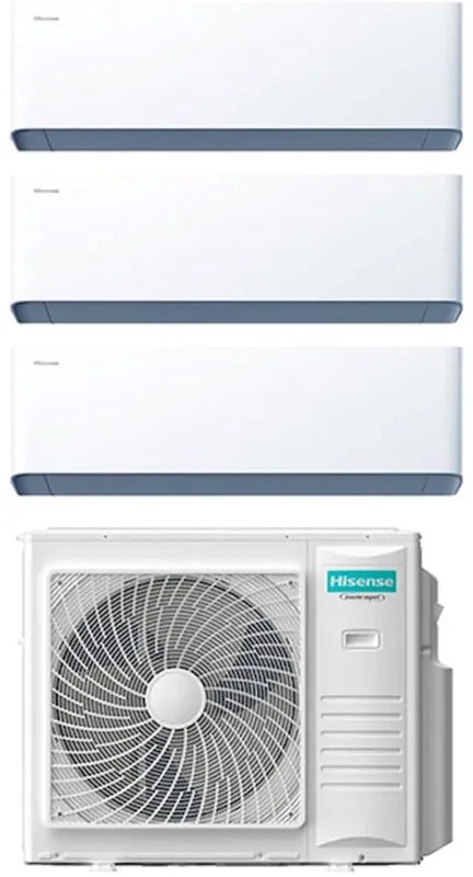 Hisense - Condizionatore trialsplit serie Uni Hb 9000 + 9000 + 12000 Btu codice prod: HB25XU0AG(2) HB35XU0AG 3AMW72U
