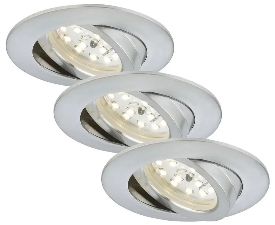 Briloner 7209-039 - Set di 3 faretti da incasso a LED per bagno ATTACH LED/5W/230V IP23