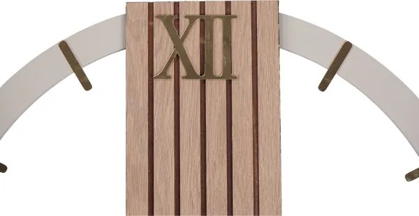 Orologio Tondo da Parete 60 cm in legno Noce cannettato