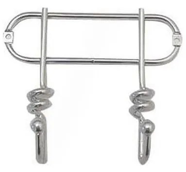 Appendiabiti da parete TWIST 13,5x16,5 cm cromo lucido