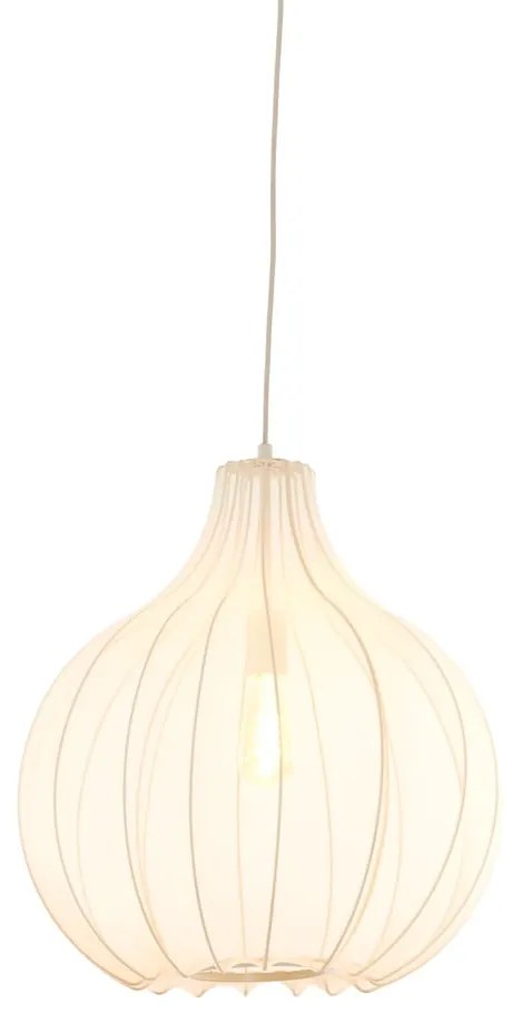 Lampadario beige con paralume in tessuto ø 50 cm Elati - Light &amp; Living