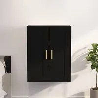 Mobile a Parete Nero 69,5x32,5x90 cm in Legno Multistrato cod mxl 33423