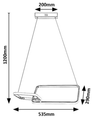 Rabalux 71367 - Lampadario a plafone LED MALWEN LED/36W/230V 4000K