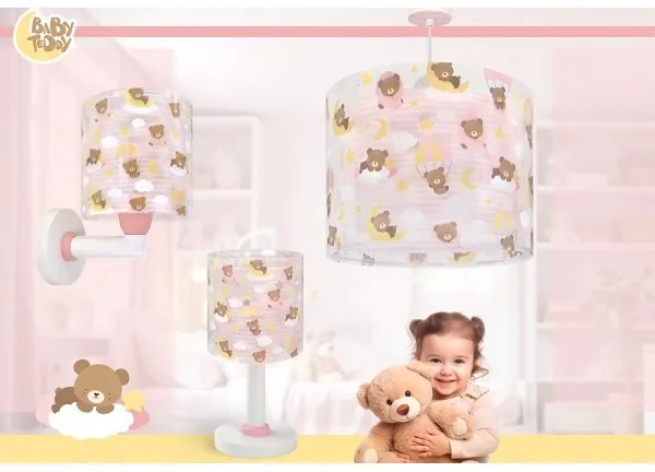Dalber 41579S - Lampada da parete per bambini BABY TEDDY 1xE27/15W/230V rosa