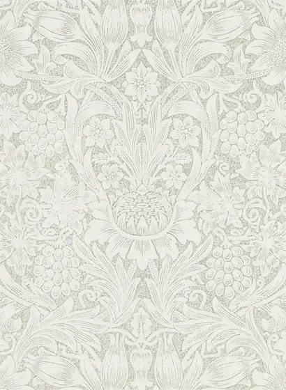 Morris & Co Carta da parati Pure Sunflower - Chalk/ Silver