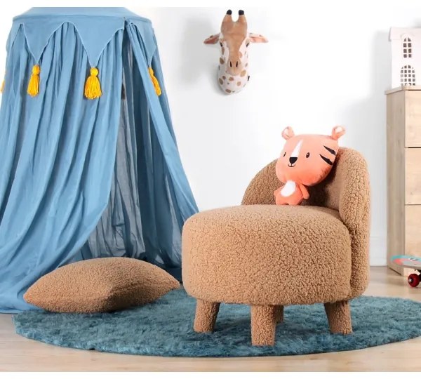 Poltroncina per bambini PIXI Ø 46 cm marrone