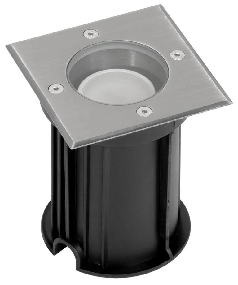 Faretto Carrabile Quadrato GU10 IP67 con Doppio Pressacavo