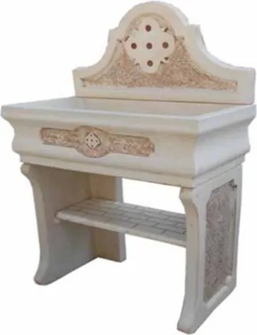 Lavabo Da Giardino In Cemento Decorato mod. L03