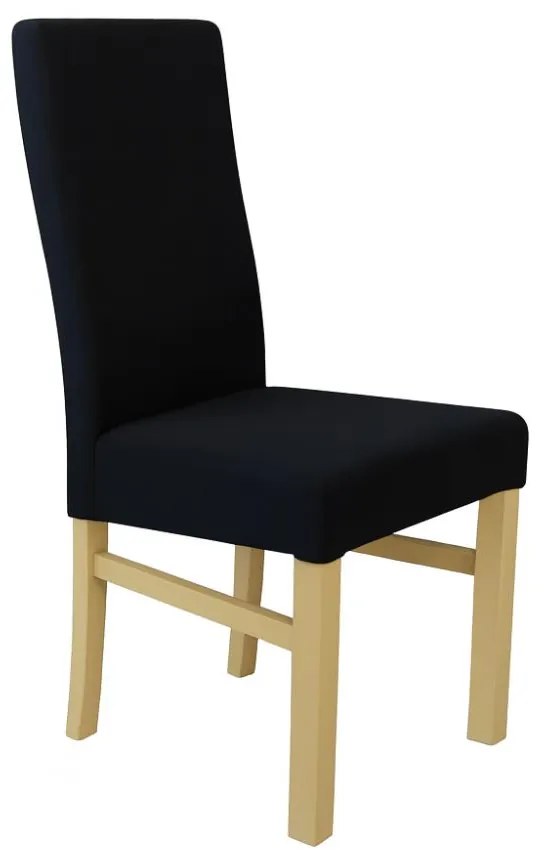 Sedia da pranzo ALISON nera/rovere