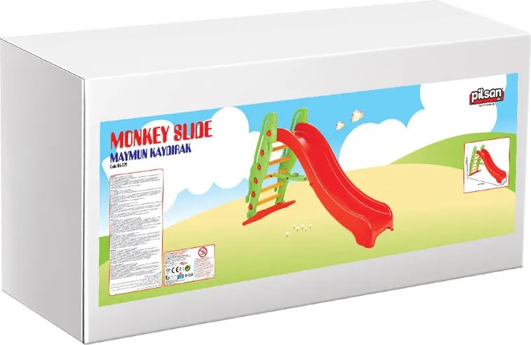 Scivolo per Bambini 189x84,5x109 cm in Plastica Rosso e Verde...