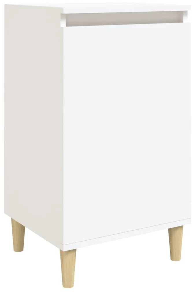 Comodino Bianco 40x35x70 cm in Legno Multistrato