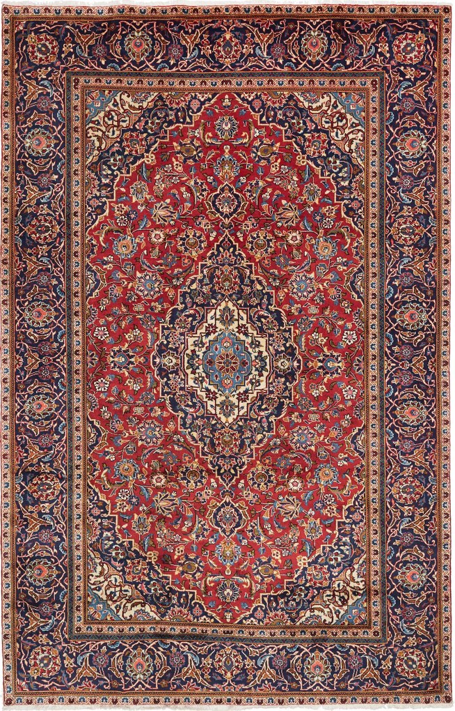 Kashan Tappeto persiano 300x190 Rosso (Iran) Annodato A Mano