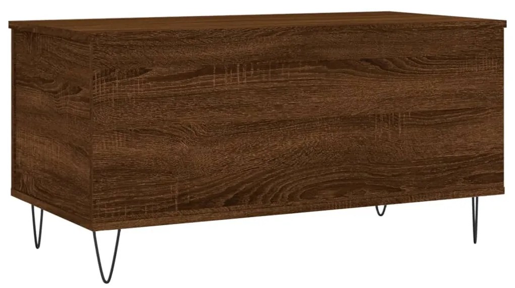 Tavolino salotto rovere marrone 90x44,5x45 cm legno multistrato