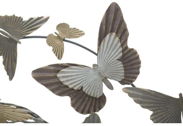 Pannello decorativo in ferro trama farfalle 118x3x52 cm Butterfly