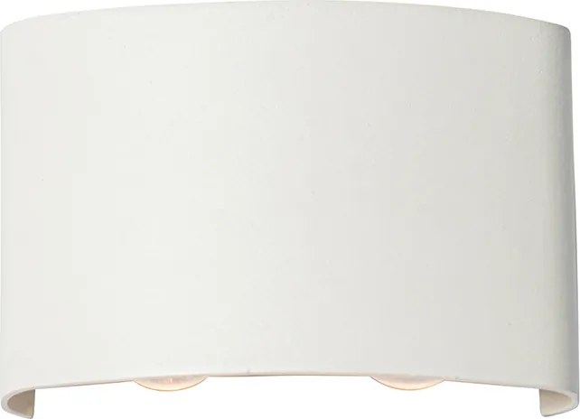 Lampada da parete per esterni bianca con LED 4 luci IP54 - Silly